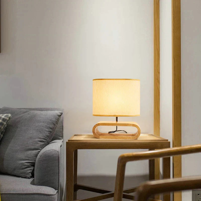Rustic Wood Table Light – Natural and Handcrafted - Fesara