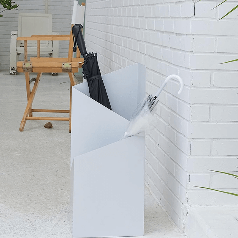 Slim Metal Umbrella Stand with Water Tray