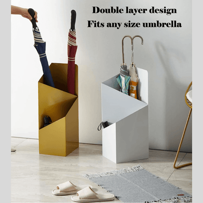 Slim Metal Umbrella Stand with Water Tray