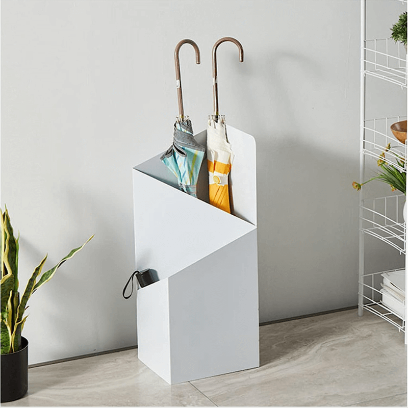 Slim Metal Umbrella Stand with Water Tray