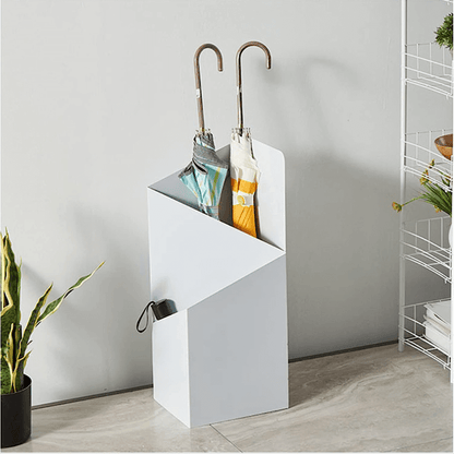 Slim Metal Umbrella Stand with Water Tray