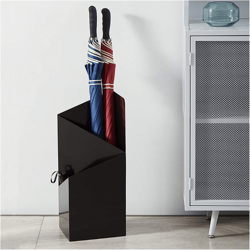Slim Metal Umbrella Stand with Water Tray