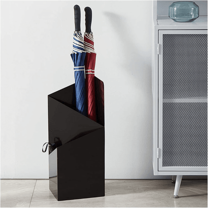 Slim Metal Umbrella Stand with Water Tray