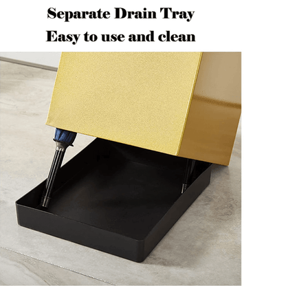 Slim Metal Umbrella Stand with Water Tray