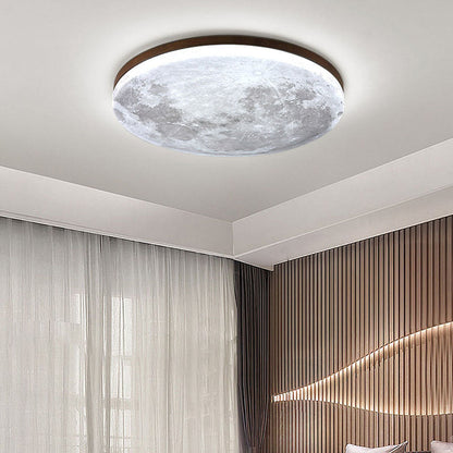 Glowing Moon Ceiling Light With Warm LED Glow