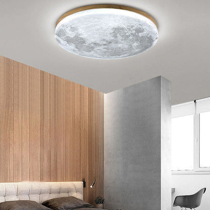 Glowing Moon Ceiling Light With Warm LED Glow - Fesara