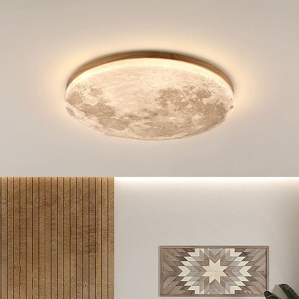 Glowing Moon Ceiling Light With Warm LED Glow