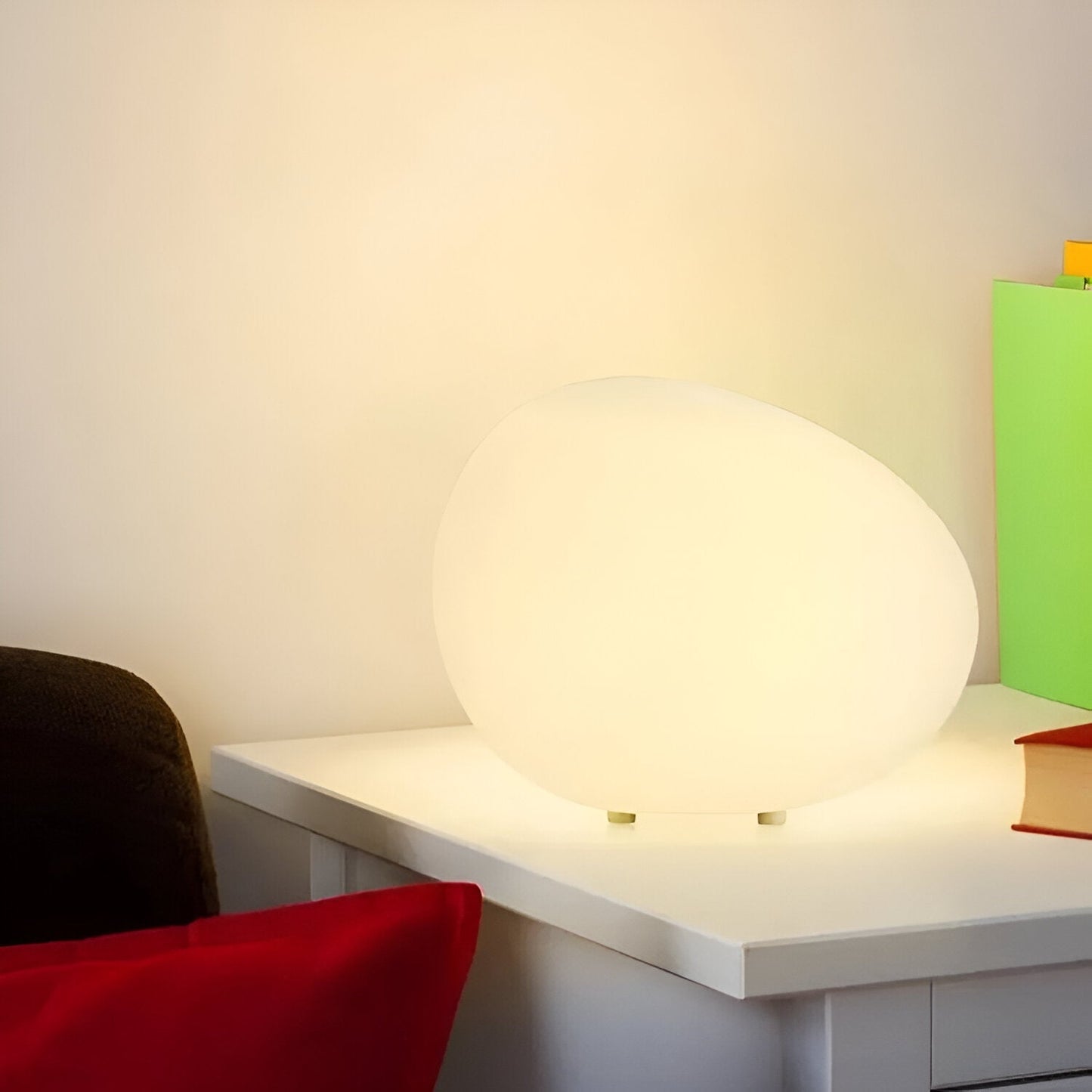 Rustic Rock-Style LED Desk Lamp