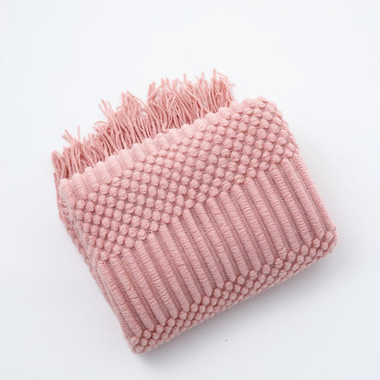 NordicWeave | Cozy Textured Knitted Throw Blanket for Sofa or Bed 26