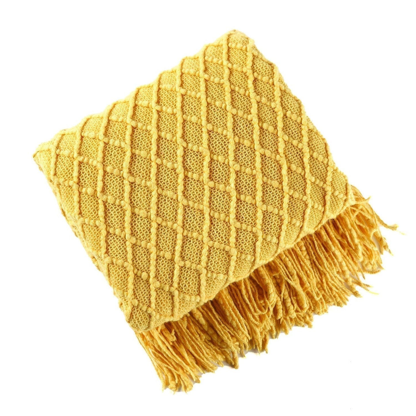 NordicWeave | Cozy Textured Knitted Throw Blanket for Sofa or Bed 29