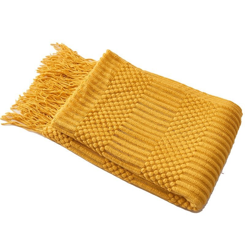 NordicWeave | Cozy Textured Knitted Throw Blanket for Sofa or Bed 5