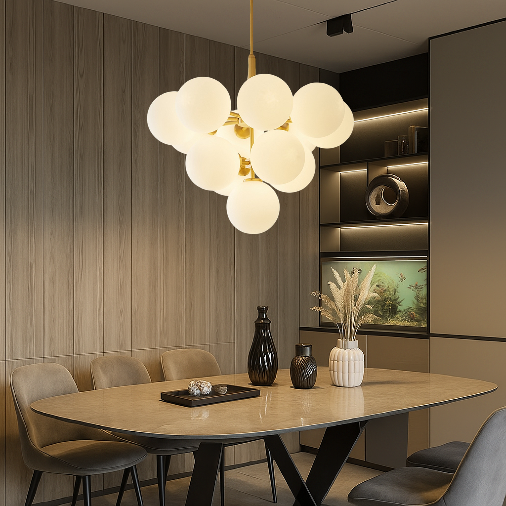 Nordic ball chandelier 4