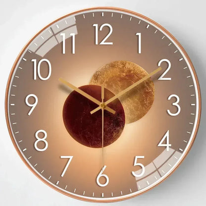 Simple Non Ticking Wall Clock for Living Room Decor