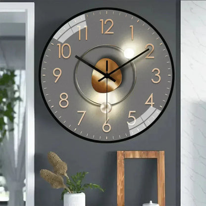 Simple Non Ticking Wall Clock for Living Room Decor