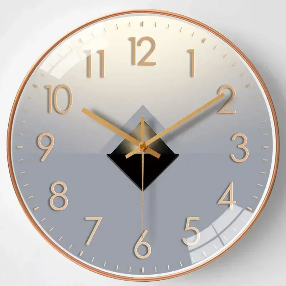 Simple Non Ticking Wall Clock for Living Room Decor