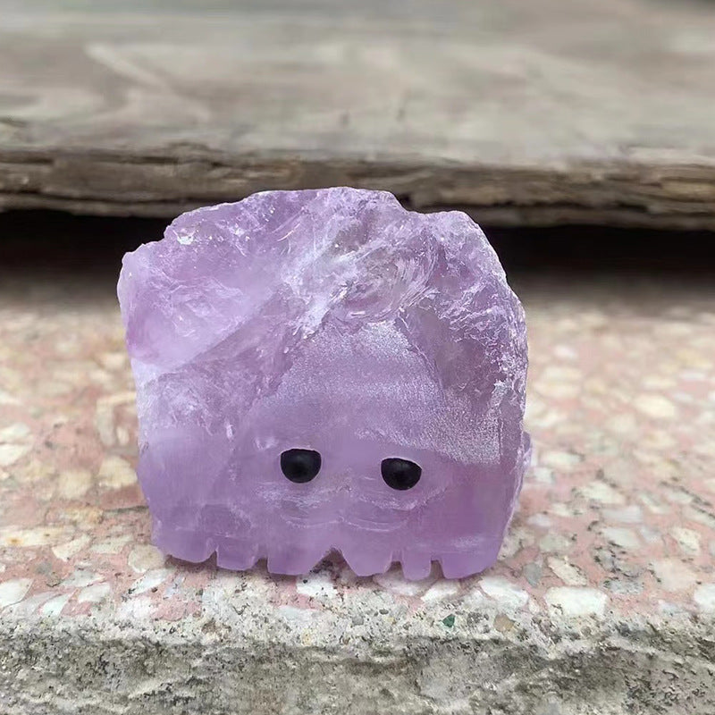 Unique Carved Crystal Hedgehog Figurine
