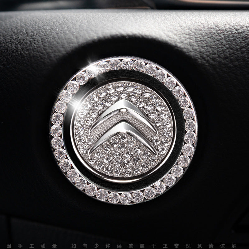 Luxury Crystal Car Starter Button Ring Cover