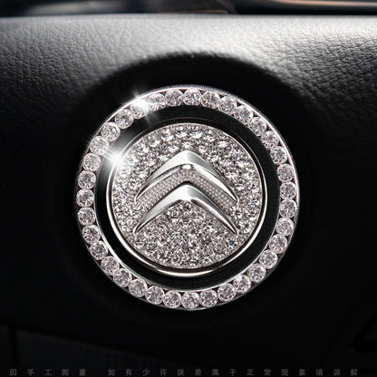 Luxury Crystal Car Starter Button Ring Cover