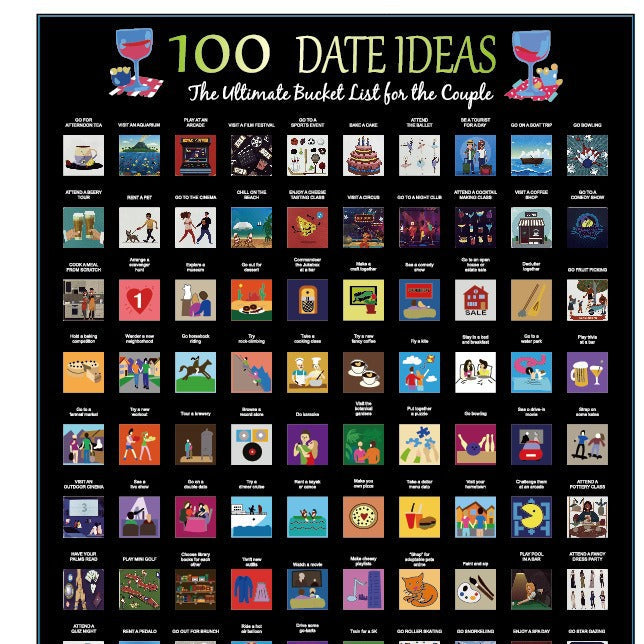 Romantic Travel Scratch Off Map Poster