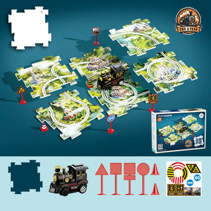 Fun Holiday Train Jigsaw Puzzle Toy