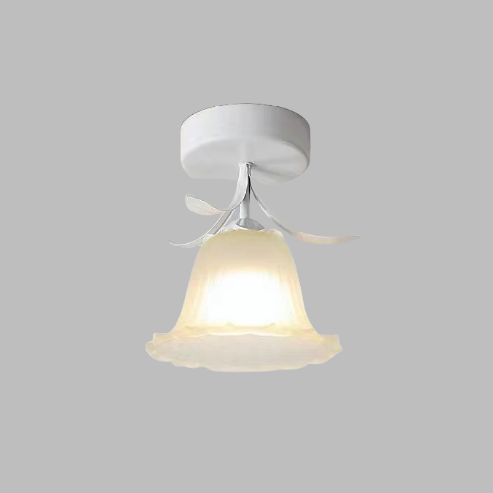 Elegant Glass Flower Ceiling Lamp