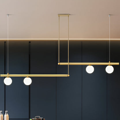 Modern Glass Linear Pendant Light Fixture
