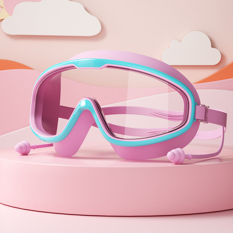 Kids Swimming Goggles with Large Frames and Anti Fog