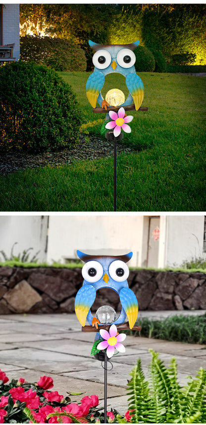Bright Outdoor Solar Powered Owl Lamp - Fesara