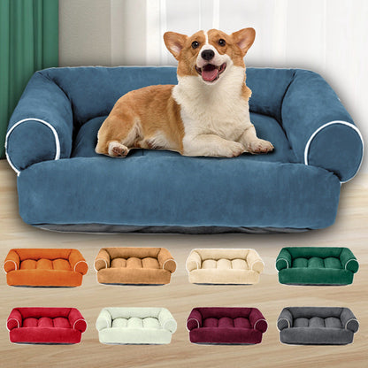 Plush Dog Bed with Removable Cover - Supportive Pet Mattress - Fesara
