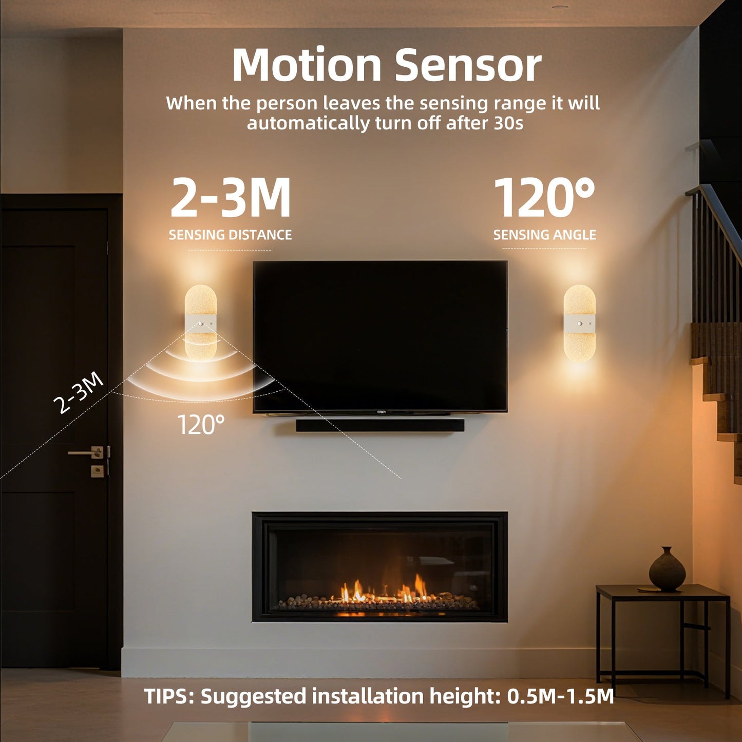 Wireless Motion Sensor Table Lamp, Rechargeable Night Light