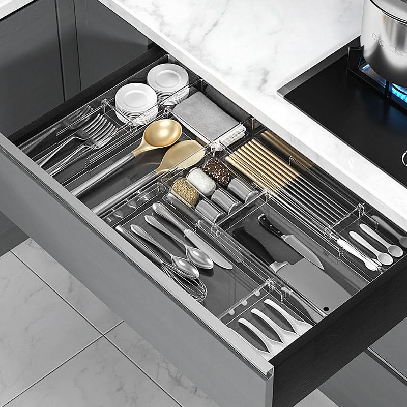 Practical Kitchen Drawer Tray for Silverware & Tools - Fesara