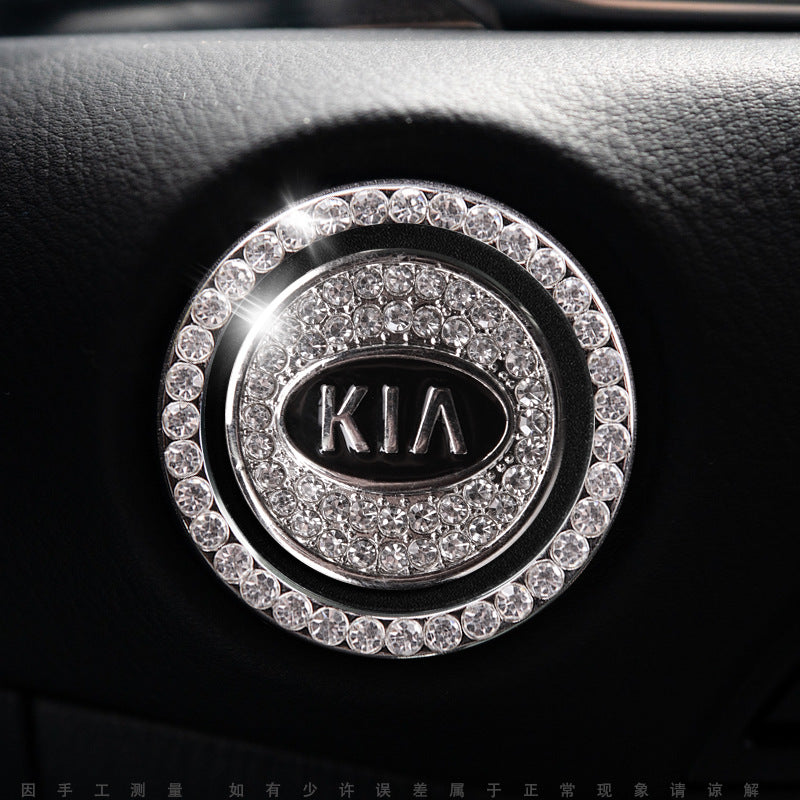 Luxury Crystal Car Starter Button Ring Cover
