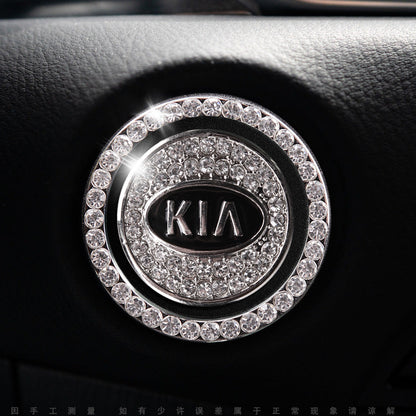 Luxury Crystal Car Starter Button Ring Cover