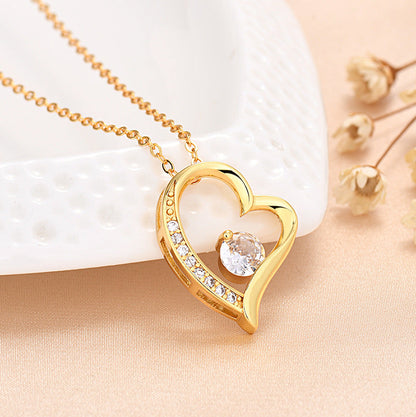 Romantic Rose Gift Box With Heart Necklace