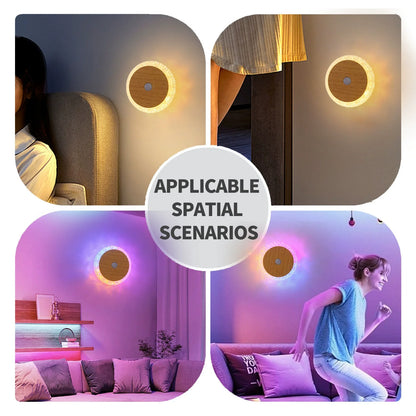 Wireless Motion Sensor LED Night Light Wall Lamp