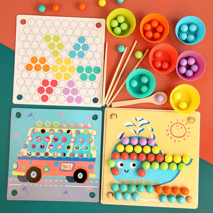 Educational Wooden Bead Sorter Toy