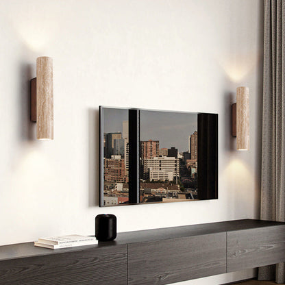 Natural Stone Wall Light in Simple Tube Design