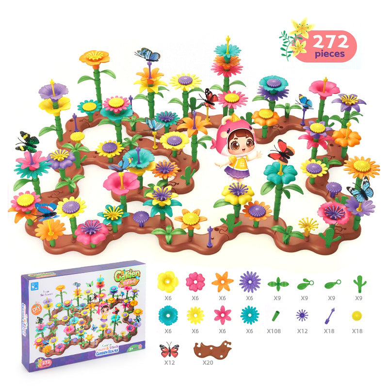 Colorful Blooming Brick Toy Set