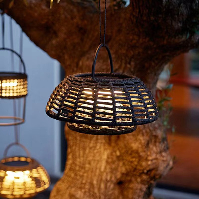 Variant image for Eco-Friendly Bamboo Outdoor Lamp - Weather-Resistant LED Light Fixture-2