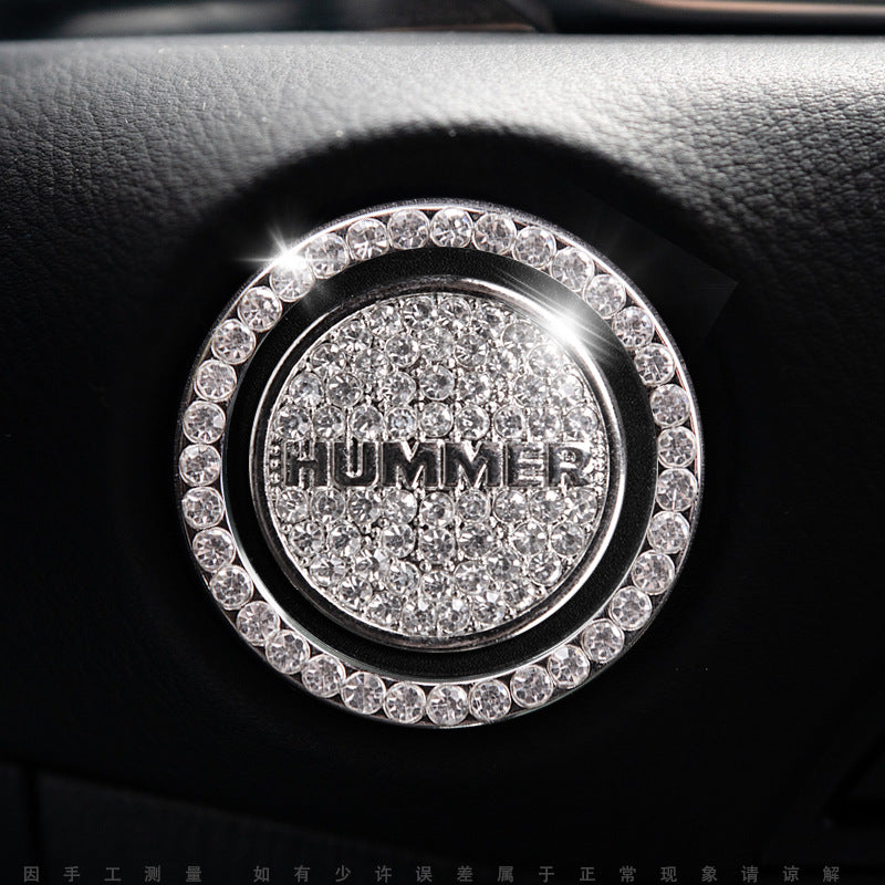 Luxury Crystal Car Starter Button Ring Cover
