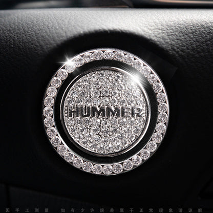 Luxury Crystal Car Starter Button Ring Cover
