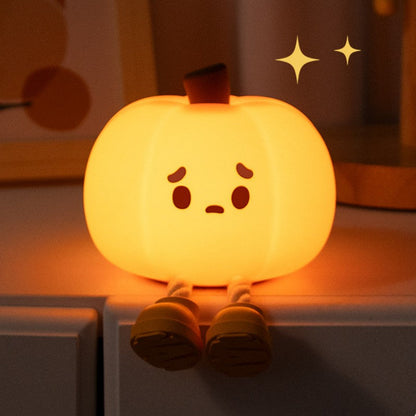 Warm Glow Pumpkin Silicone Table Lamp