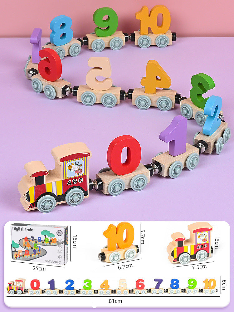 Wooden Educational Toy Train Set