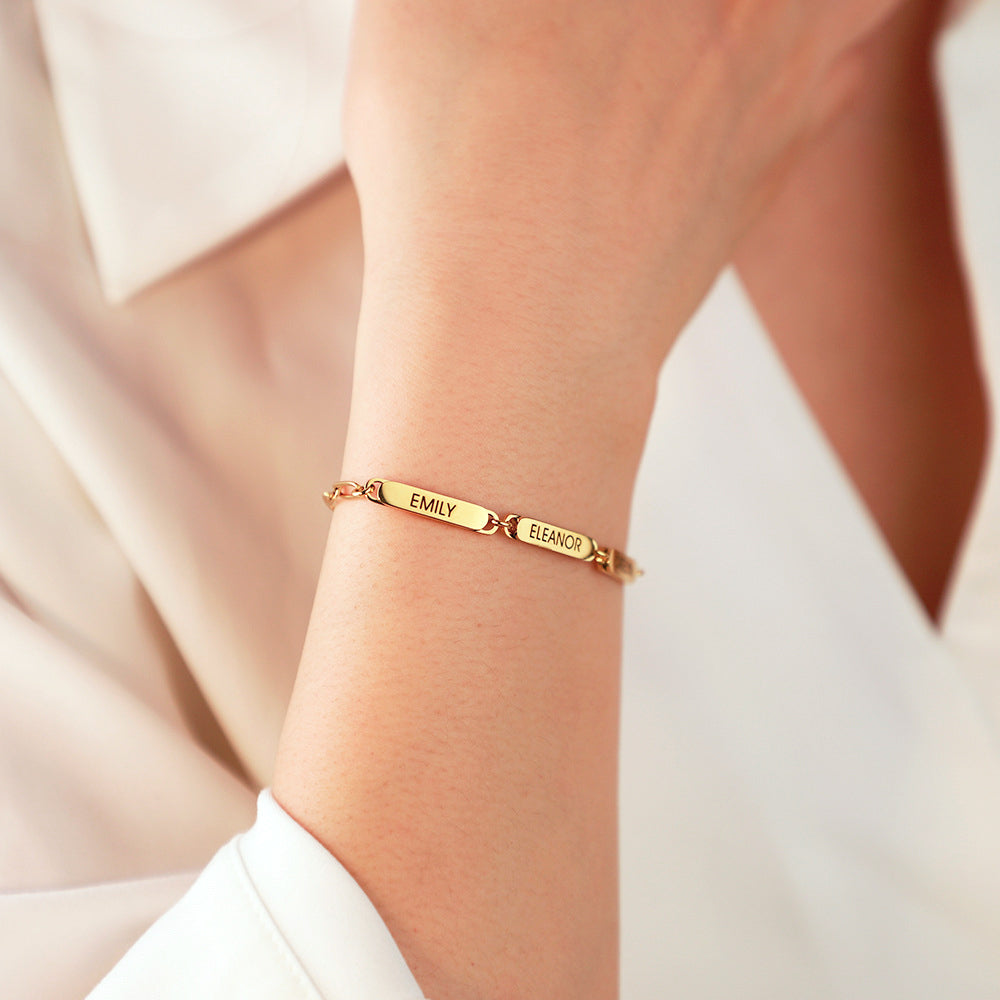 Customizable Family Tree Paperclip Charm Bracelet