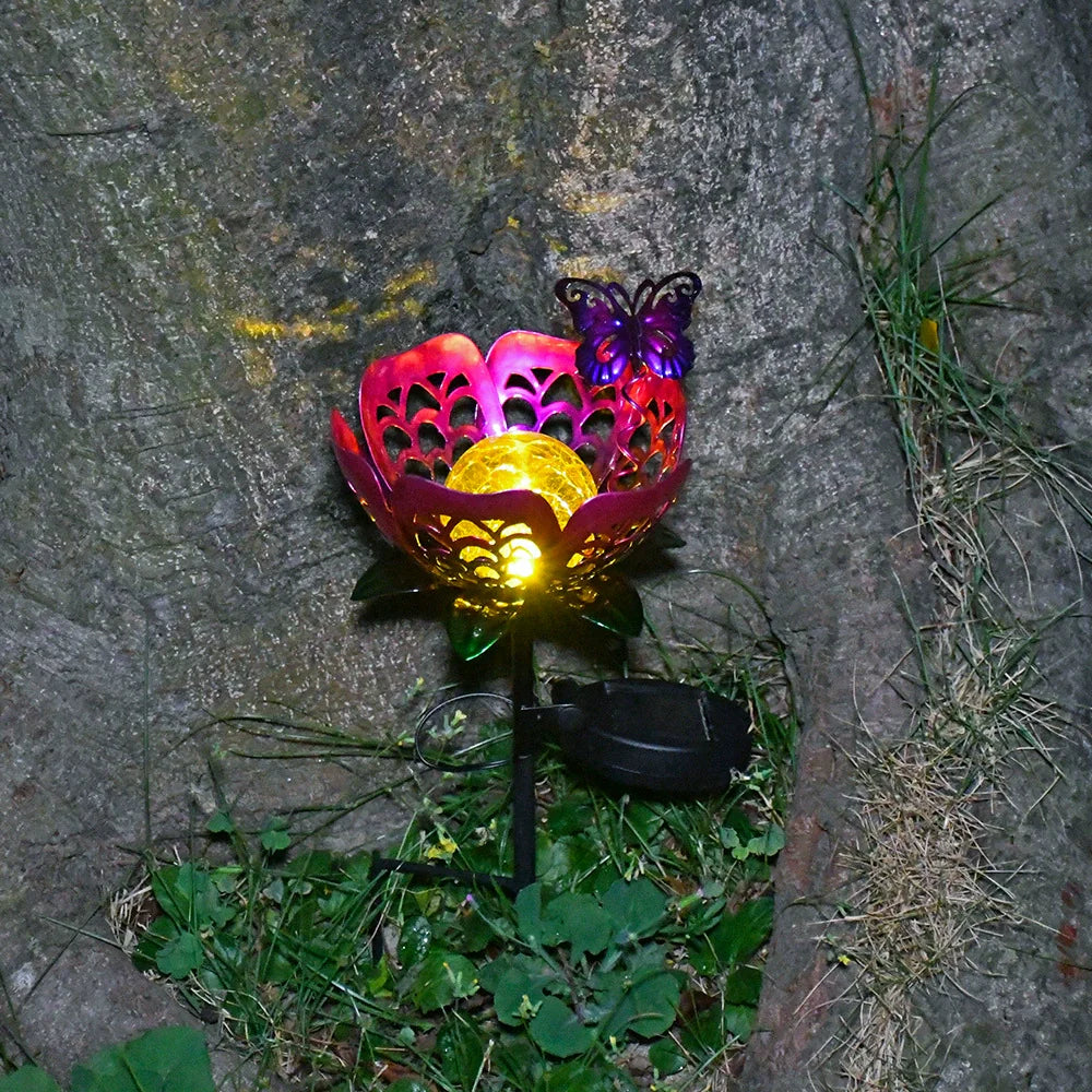 Outdoor Solar Powered Sunflower Garden Lamp Stake