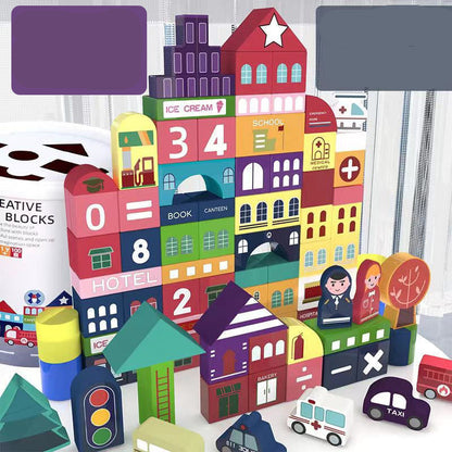 Fesara | Kids Building Blocks Set with Storage Bucket