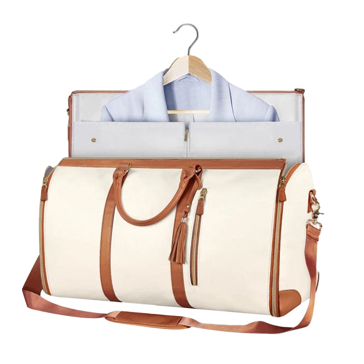 Large Wheeled Suitcase with Storage Compartments
