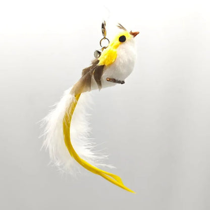 Fun Feather Teaser Cat Toy with Real Bird Motion