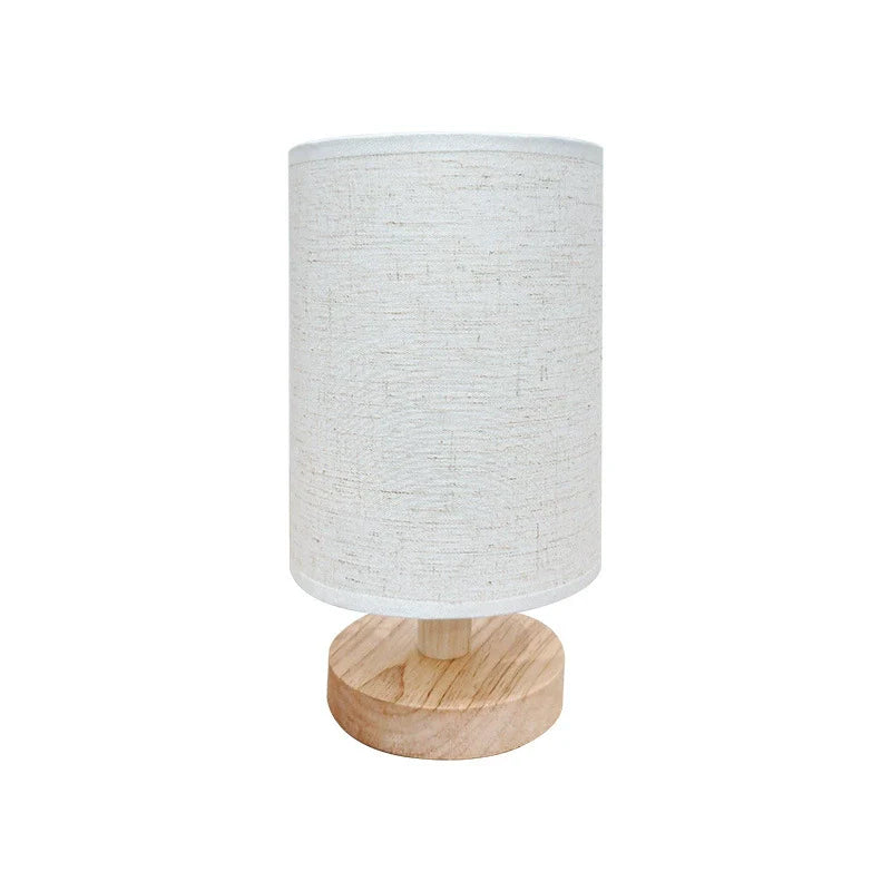 Rustic Wooden Cloth Desk Lamp