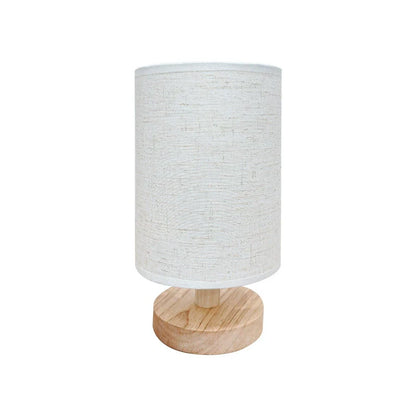Rustic Wooden Cloth Desk Lamp